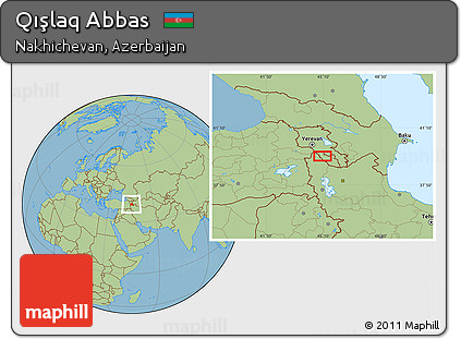 Savanna Style Location Map of Qışlaq Abbas
