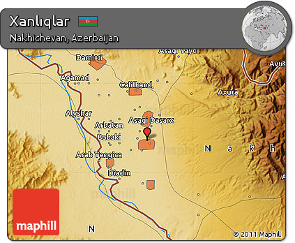 Physical Map of Xanlıqlar