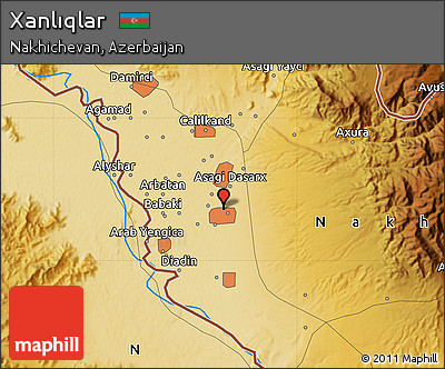 Physical Map of Xanlıqlar