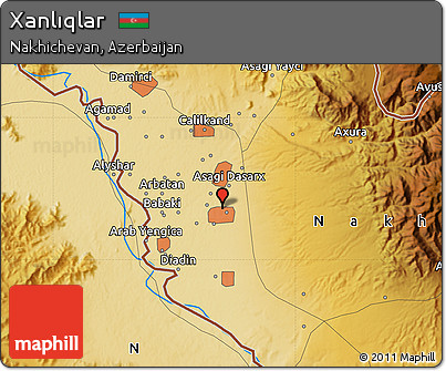 Physical Map of Xanlıqlar
