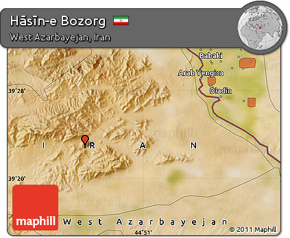 Satellite Map of Hāsīn-e Bozorg
