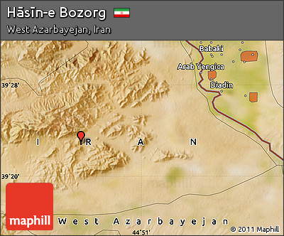 Satellite Map of Hāsīn-e Bozorg