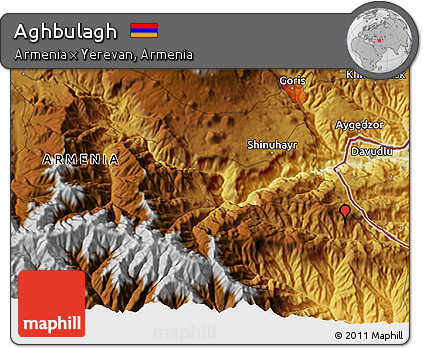 Physical 3D Map of Aghbulagh