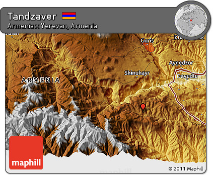 Physical 3D Map of Tandzaver