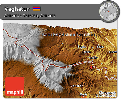 Physical 3D Map of Vaghatur