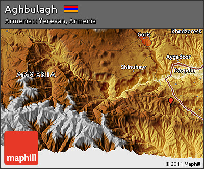 Physical 3D Map of Aghbulagh