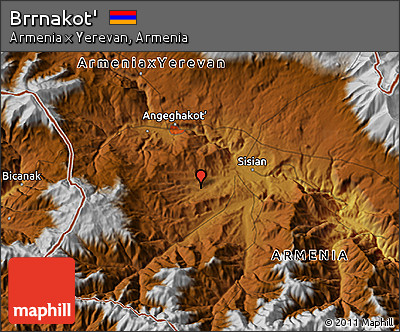 Physical 3D Map of Brrnakot'