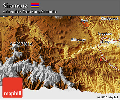 Physical 3D Map of Shamsuz