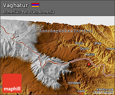 Physical 3D Map of Vaghatur