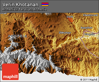 Physical 3D Map of Verin Khotanan