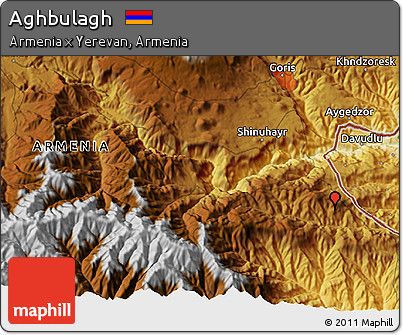 Physical 3D Map of Aghbulagh