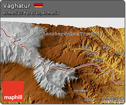 Physical 3D Map of Vaghatur
