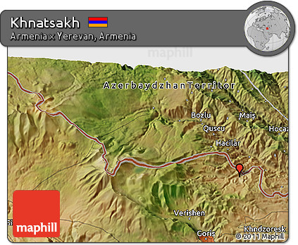 Satellite 3D Map of Khnatsakh