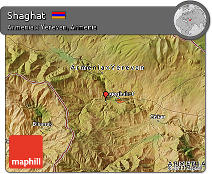 Satellite 3D Map of Shaghat