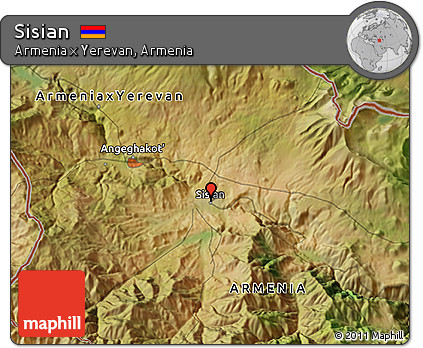 Satellite 3D Map of Sisian