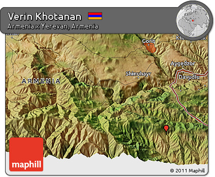 Satellite 3D Map of Verin Khotanan
