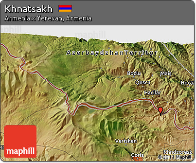 Satellite 3D Map of Khnatsakh
