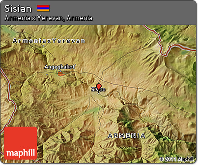Satellite 3D Map of Sisian