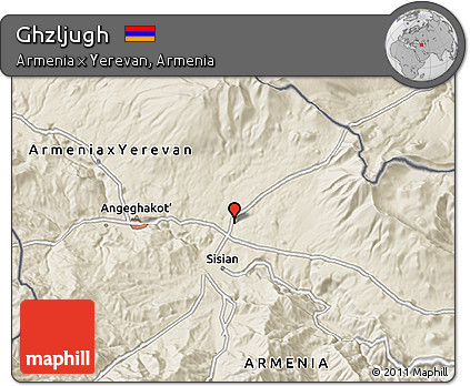 Shaded Relief 3D Map of Ghzljugh