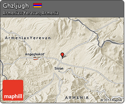 Shaded Relief 3D Map of Ghzljugh