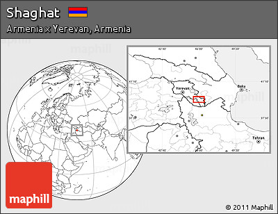 Blank Location Map of Shaghat