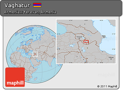 Gray Location Map of Vaghatur