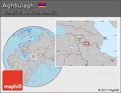 Gray Location Map of Aghbulagh
