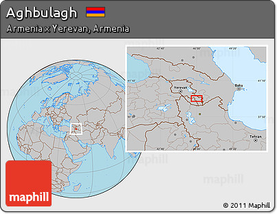 Gray Location Map of Aghbulagh