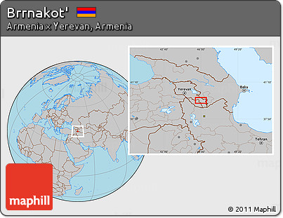 Gray Location Map of Brrnakot'