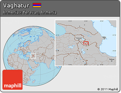 Gray Location Map of Vaghatur