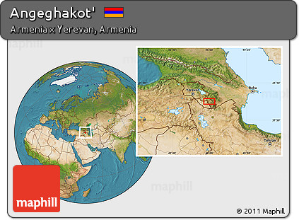 Satellite Location Map of Angeghakot'