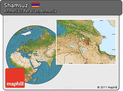 Satellite Location Map of Shamsuz