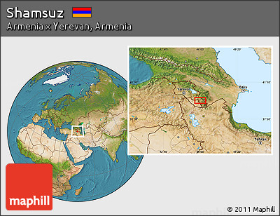 Satellite Location Map of Shamsuz