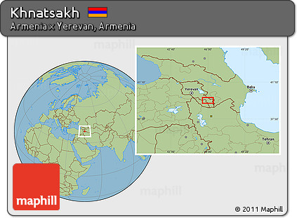 Savanna Style Location Map of Khnatsakh