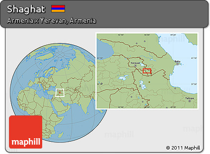 Savanna Style Location Map of Shaghat