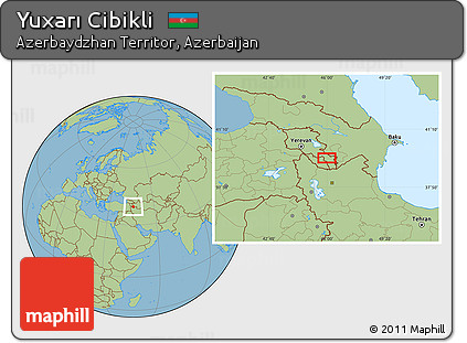Savanna Style Location Map of Yuxarı Cibikli