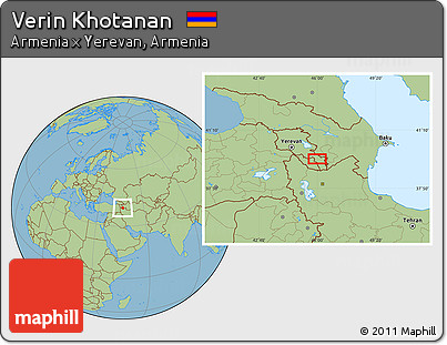 Savanna Style Location Map of Verin Khotanan