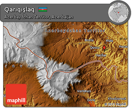 Physical Map of Qarıqışlaq
