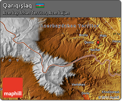 Physical Map of Qarıqışlaq