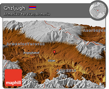 Physical Panoramic Map of Ghzljugh
