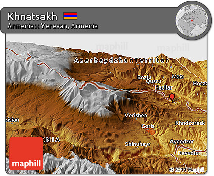 Physical Panoramic Map of Khnatsakh