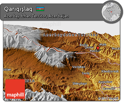 Physical Panoramic Map of Qarıqışlaq