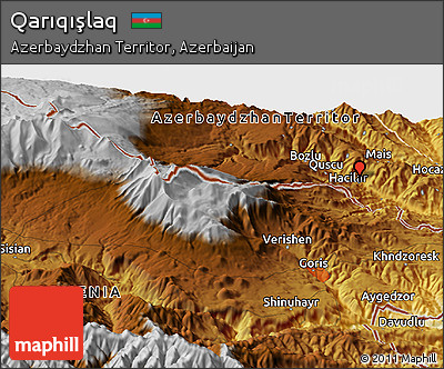 Physical Panoramic Map of Qarıqışlaq
