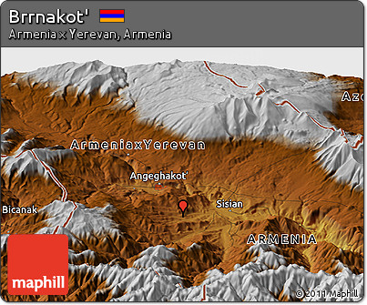 Physical Panoramic Map of Brrnakot'