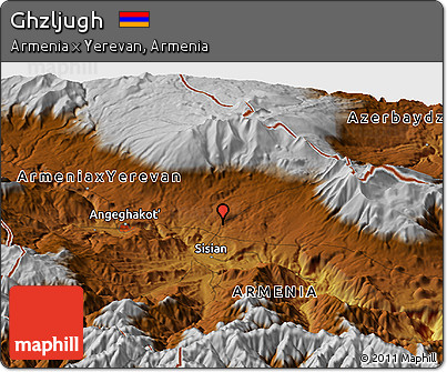 Physical Panoramic Map of Ghzljugh