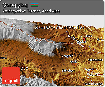 Physical Panoramic Map of Qarıqışlaq