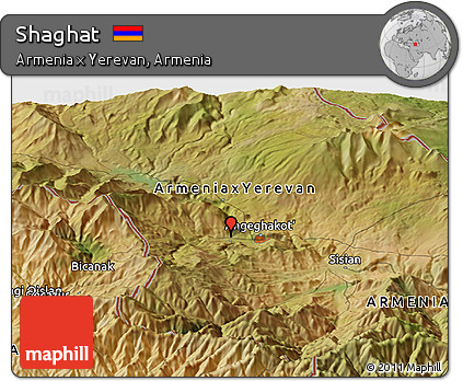 Satellite Panoramic Map of Shaghat