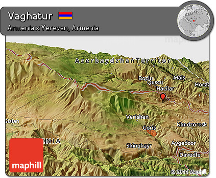 Satellite Panoramic Map of Vaghatur
