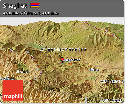 Satellite Panoramic Map of Shaghat