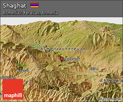 Satellite Panoramic Map of Shaghat